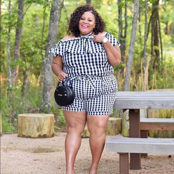 Who What Wear Tops - Who What Wear Gingham Halter style Top